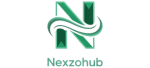 NexzoHub NH logo in green minimalist modern design on dark background representing a general blog website